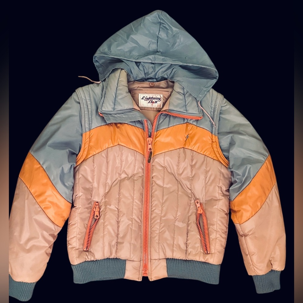 RARE 1-of-1 Vtg 70s Lightning Bolt 3-in-1 Puffer - MINT - Ghost Colorway